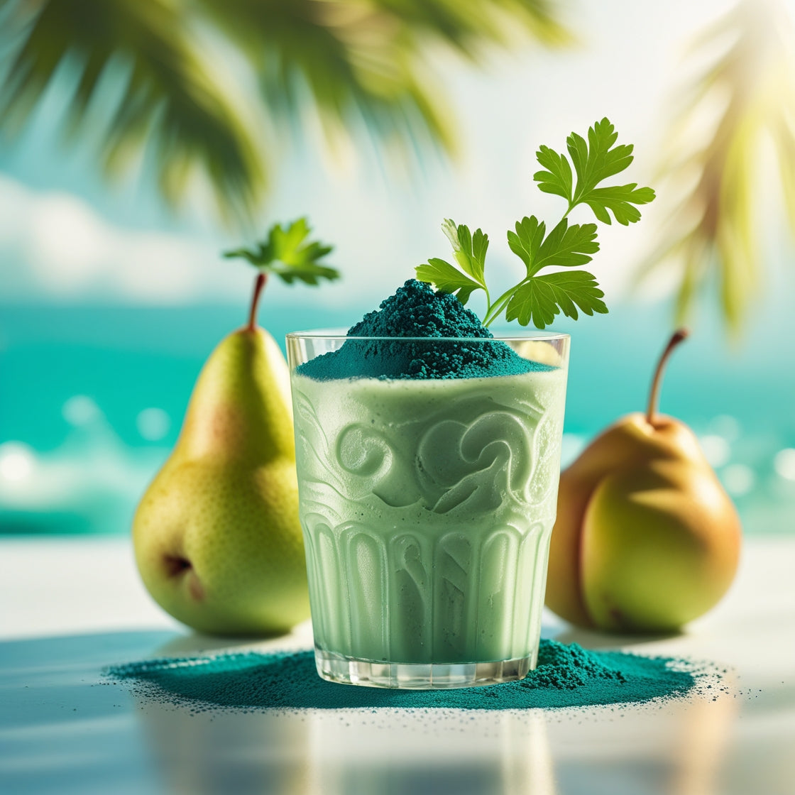 Rezept für Karibischen Birnentanz - erfrischend fruchtig im Geschmack - roh-vegan