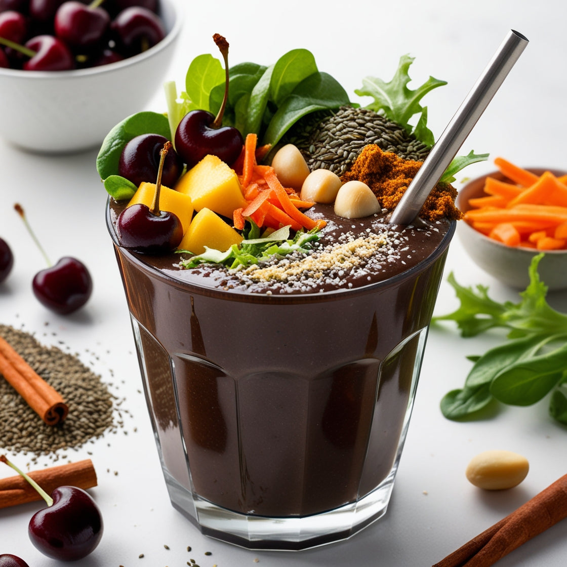 Rezept orientalischer Smoothie - orientalisch-süß im Geschmack - roh vegan