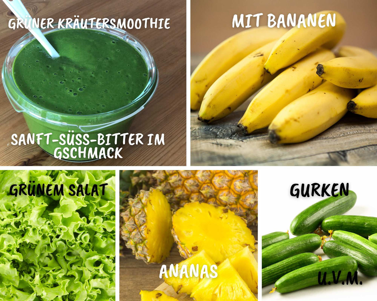 Green herbal smoothie recipe - sweet-bitter in taste - raw vegan